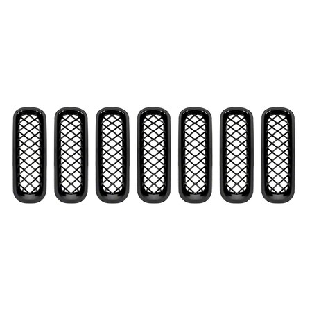 Coast2Coast GRILL INSERT, GI;07-18 WRANGLER JK;BLK;TRIM MESH GI414BLK